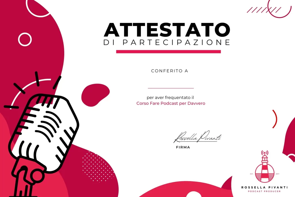 attestato corso